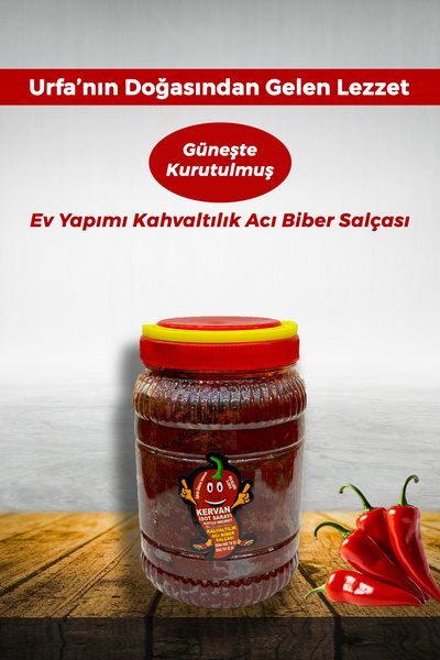 KERVAN İSOT SARAYI Kahvaltılık Ev Yapımı Acı Biber Salçası 2 KG