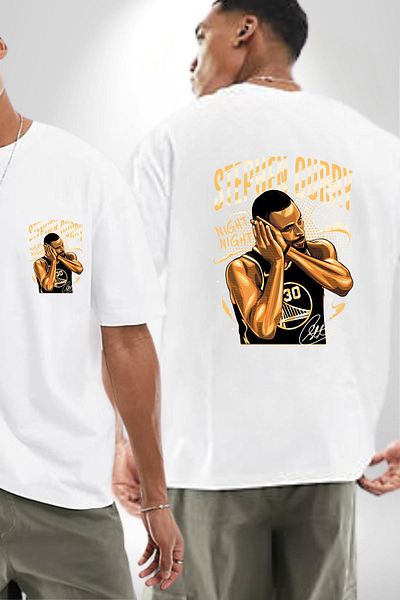 Angemiel تي شيرت مطبوع عليه Basketball Legend King of Basketball باللون الأبيض للنساء والرجال من الأمام والظهر