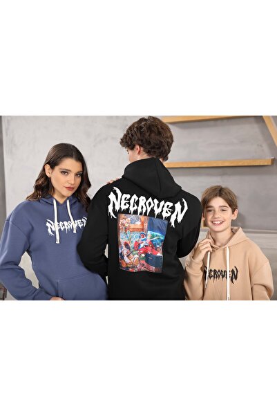 ALANAQA Unisex Oversized Faux Fur Hoodie Padded Winter Pullover