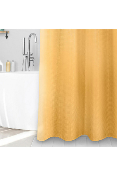 Safdie ستارة حمام وافل أنيقة وعصرية معتمة باللون الأصفر 178 × 183 سم