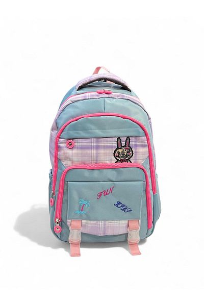 Epod Boys / Girls Middle School Wide Pocketed Patterned 5 Pocket School, Back, Backpack