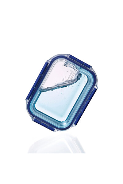 Lock & Lock وعاء طعام زجاجي مستطيل مقاوم للتسرب ومقاوم للحرارة من توب كلاس، سعة 1 لتر