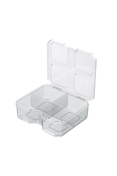 kistenberg SQR 15 High 4-Compartment Portable and Durable Tool Organiser Clear