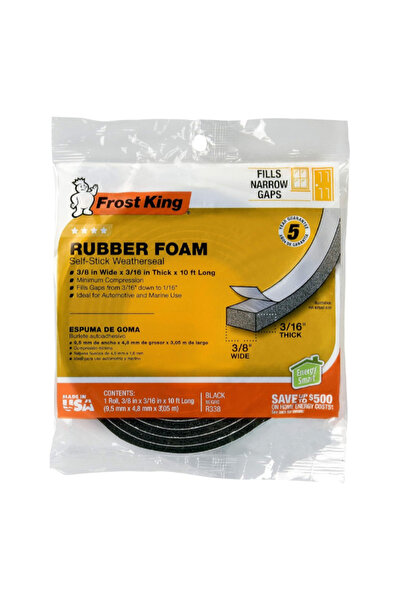 FROST KING شريط مطاطي ذاتي اللصق مقاوم للعوامل الجوية 3/8 بوصة × 10 قدم