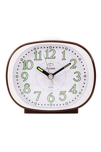 dojana Analog Alarm Clock Brown/White