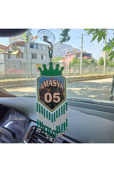 pozantiaksesuardunyasi مرآة سيارة مزخرفة مصنوعة يدويًا من البليكسي جلاس أمازي 05. متوفر بصريًا على الوجه الأمامي والخلفي.