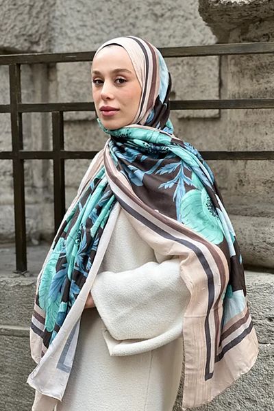 Tesettür Diyarı Margarite Pattern Bamboo Shawl