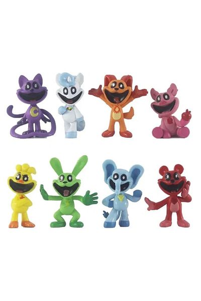 victiny Set 8 Figurine VICTINY ® CatNap Smiling Critters, 10 cm