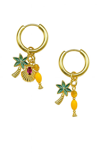 Venus Design Çelik Palmiye Charm Küpe