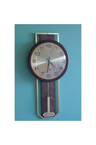 Store Geyikli Duvar Saati Sarkaçlı 60*30 Cm