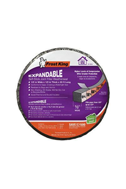 FROST KING حشوة وصل ذاتية اللصق قابلة للتمدد ومقاومة للعوامل الجوية مقاس 1/2 ...