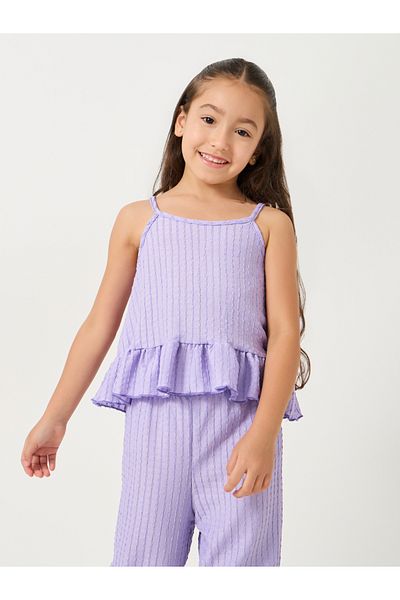 Styli Textured Strappy Top and Pants Set