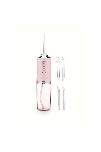 victiny Irigator oral pentru dus bucal, VICTINY ® Profesional, 4 accesorii si 3 moduri curatare, 220mL, Roz