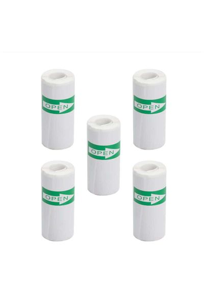 victiny Set 5 Role Hartie Termica, VICTINY ® adezive alb, Universal, Pentru Aparate Foto cu Printare