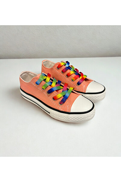 LEVENT ÖZCAN Κοντά αθλητικά παπούτσια Rainbow Lace-up, Pomegranate Flower, Sn...