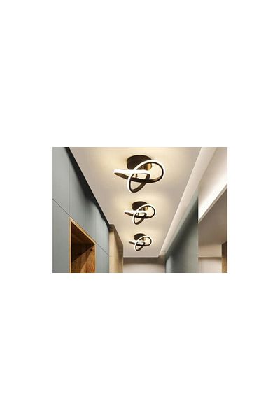 Jiju Black LED chandelier 24 W with 3 functions warm/cold/neutral light