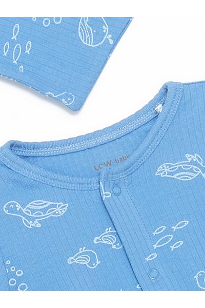LC Waikiki New Season Baby Boy Jumpsuit and Baby Food Set 2-Piece Set - S5Br32Z1