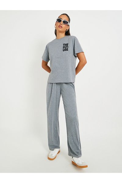 Styli Print Short Sleeve T-Shirt and Joggers Co-Ords