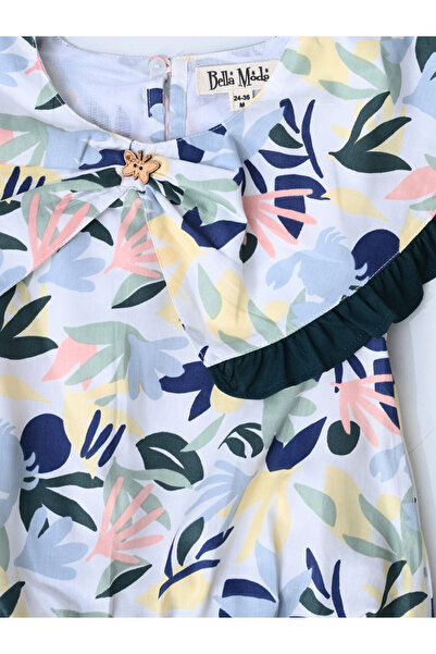 Bella Moda By Styli Printed Ruffled Detail Sleeveless Top and Shorts Set