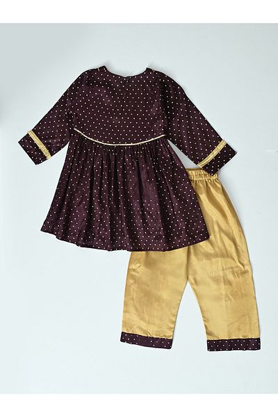 Bella Moda By Styli Printed Long Sleeve Ethnic Top and Pants Set