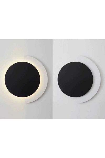 Jiju Black LED Wall Lamp D30cm 3 Functions 26 W