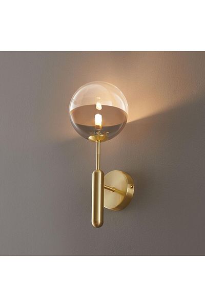 Jiju Wall Lamp Transparent Glass Globe E27