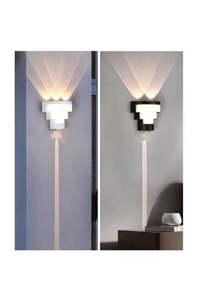 Jiju Black Outdoor LED Wall Lamp 10 W Warm Light
