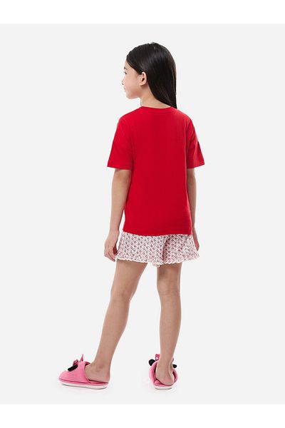 Victor and Jane By Styli Graphic Print Short Sleeve Top and All-Over Print Shorts Set