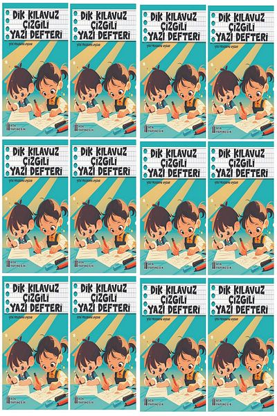 Ata Yayıncılık 1. Classroom New Suitable for Müfredata Upright Guide Line Writing Notebook Medium Size (12 Pieces)