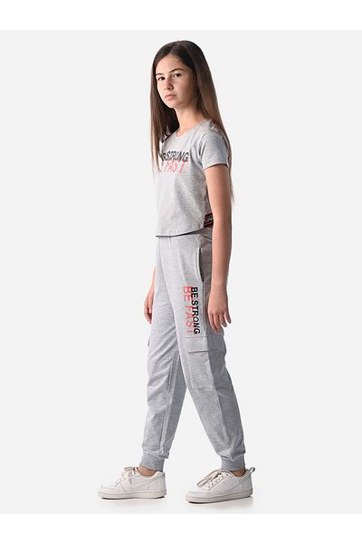 Victor and Jane By Styli Slogan Print Round Neck T-Shirt and Joggers Set