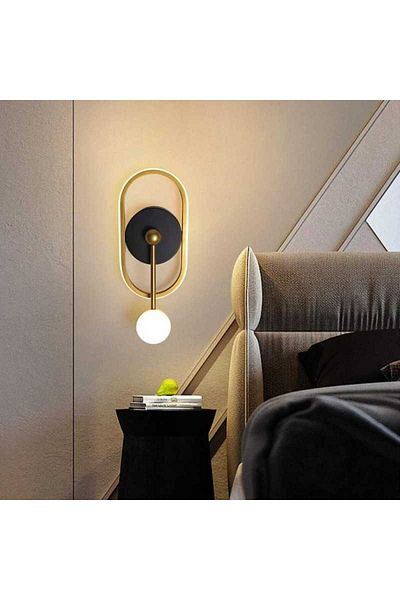 Jiju Black+Gold Modern LED Wall Lamp 34 W, 3 Types of Light