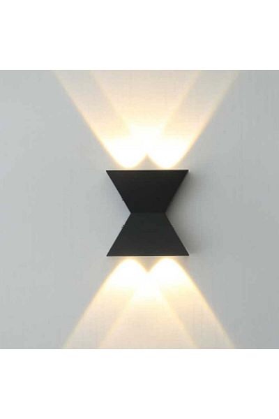 Jiju Black LED wall light 6 W warm light