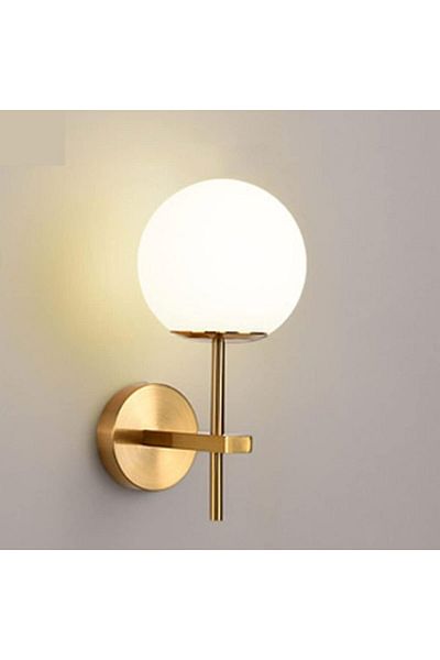 Jiju Glass Globe Wall Lamp E27 Max 60 W