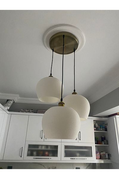 DREAM MODE Modern Style Pendant Lamp 3-Piece Bohemian Chandelier for Living Room Kitchen Bedroom (with Rustic Bulb Gift) Nestvibe