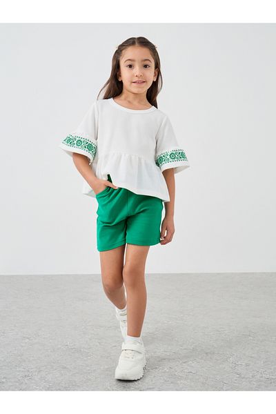 Styli Printed Ruffled Hem Top and Shorts Set
