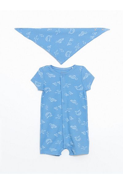 LC Waikiki New Season Baby Boy Jumpsuit and Baby Food Set 2-Piece Set - S5Br32Z1