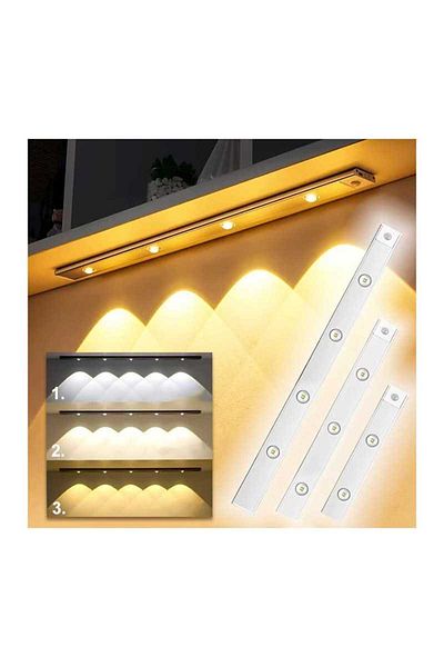 Jiju LED Spot With Motion Sensor 40cm 5v 3 Functions Warm/Cold/Neutral Light Easy to Install, Magnetic