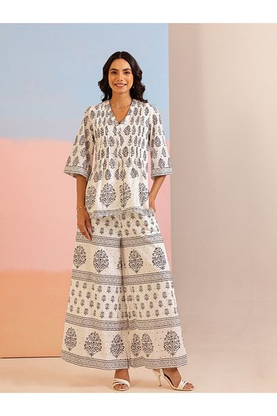 Sanskrutihomes By Styli Floral Printed Cotton Top and Pants Co-Ords