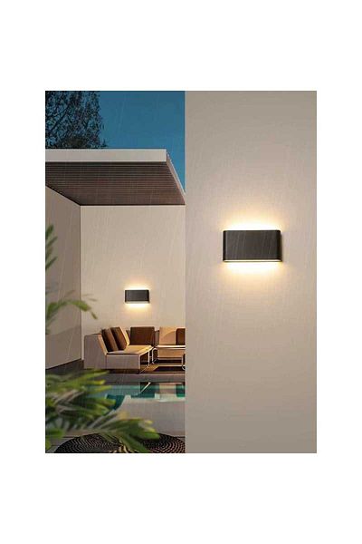 Jiju Outdoor LED Wall Lamp 10 W Black 3000K