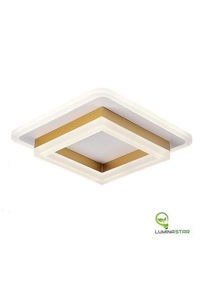 Jiju Square Ceiling Light 41 W LED Warm Light Neutral Cool Gold