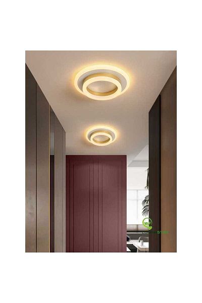 LightPlanet Plafoniera Rotunda 30 W LED Lumina Calda Neutra Rece Auriu
