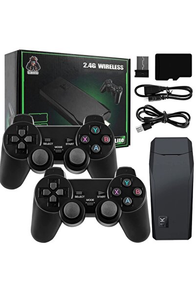 FOXMAG24 Retro console stick, 10,000 games, 9 emulators, 2 wireless controlle...