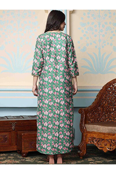 Ishin By Styli Printed Crop Top and Jacket with Trousers Set