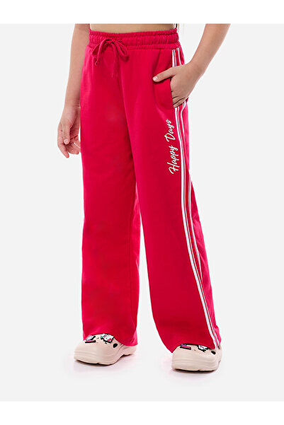 Victor and Jane By Styli Slogan Print Knit Crop Top and Wide-Leg Pants Set