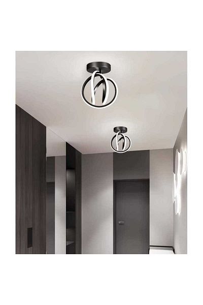 Jiju Lustra LED Black 28 W cu 3 functii lumina calda/rece/neutra