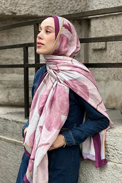 Tesettür Diyarı Ferret Pattern Bamboo Shawl