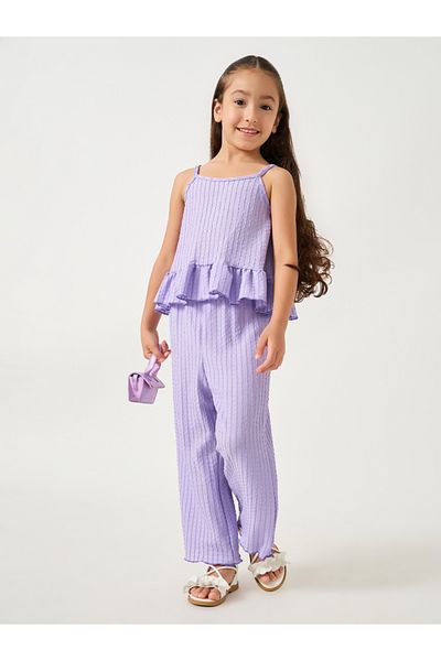 Styli Textured Strappy Top and Pants Set