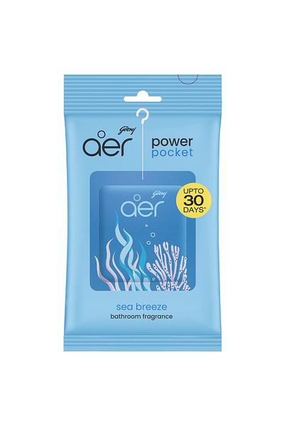 Godrej Aer Power Pocket Bathroom Fragrance - Sea Breeze, 10g