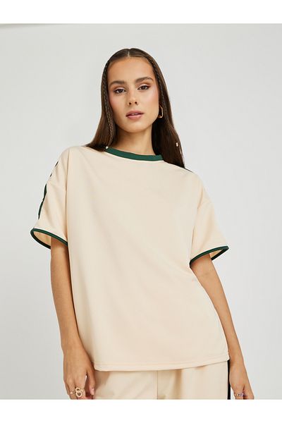 Styli Side Striped Short Sleeve T-Shirt and Pants Co-Ords