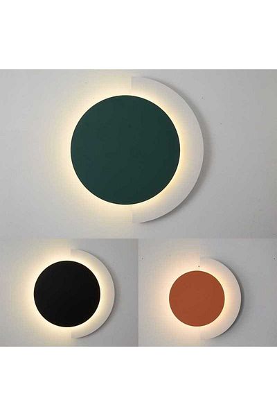 Jiju Orange LED Wall Lamp D30cm 3 Functions 26 W
